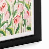 Abstract Electric Tulips Canvas - Modern Floral Vibrant Wall Art Decor