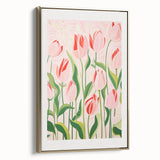 Abstract Electric Tulips Canvas - Modern Floral Vibrant Wall Art Decor