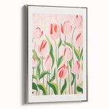 Abstract Electric Tulips Canvas - Modern Floral Vibrant Wall Art Decor
