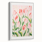 Abstract Electric Tulips Canvas - Modern Floral Vibrant Wall Art Decor