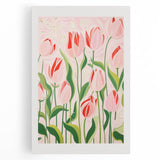 Abstract Electric Tulips Canvas - Modern Floral Vibrant Wall Art Decor