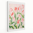 Abstract Electric Tulips Canvas - Modern Floral Vibrant Wall Art Decor