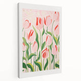 Abstract Electric Tulips Canvas - Modern Floral Vibrant Wall Art Decor