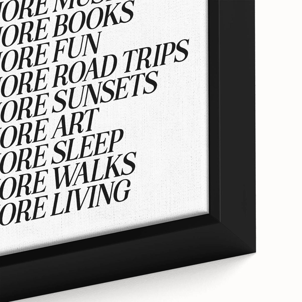 Electric Wall Art: Inspiring 'More Love, More Living' Typography Print