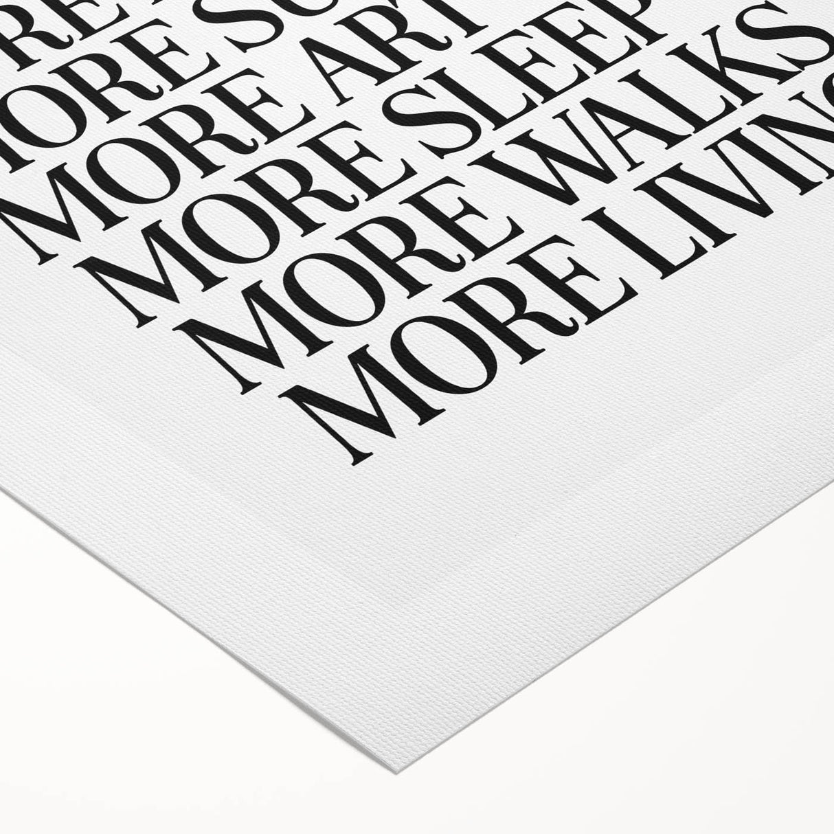 Electric Wall Art: Inspiring 'More Love, More Living' Typography Print