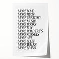 Electric Wall Art: Inspiring 'More Love, More Living' Typography Print