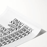 Electric Wall Art: Inspiring 'More Love, More Living' Typography Print