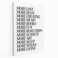 Electric Wall Art: Inspiring 'More Love, More Living' Typography Print