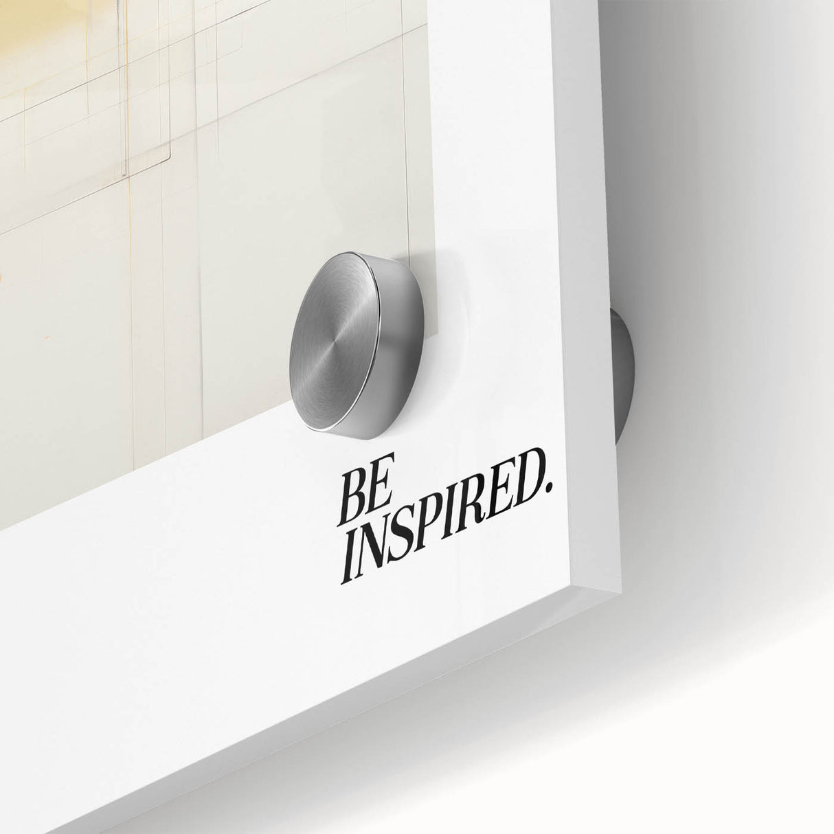 Electric Wall Art: Motivational 'Be Inspired' Typography with Abstract Art