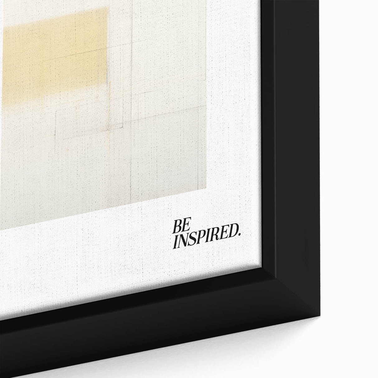 Electric Wall Art: Motivational 'Be Inspired' Typography with Abstract Art