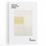 Electric Wall Art: Motivational 'Be Inspired' Typography with Abstract Art