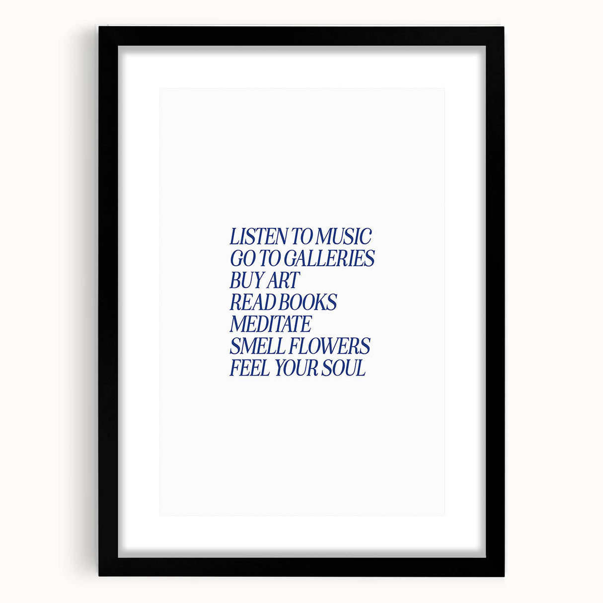 Electric Wall Art: 'Feel Your Soul' Motivational Typography Print