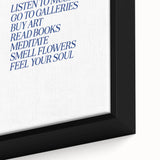 Electric Wall Art: 'Feel Your Soul' Motivational Typography Print