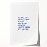 Electric Wall Art: 'Feel Your Soul' Motivational Typography Print