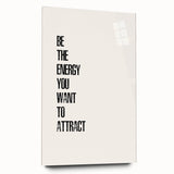 "Electric Wall Art: Motivational 'Be the Energy' Typography Print"