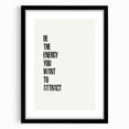 "Electric Wall Art: Motivational 'Be the Energy' Typography Print"