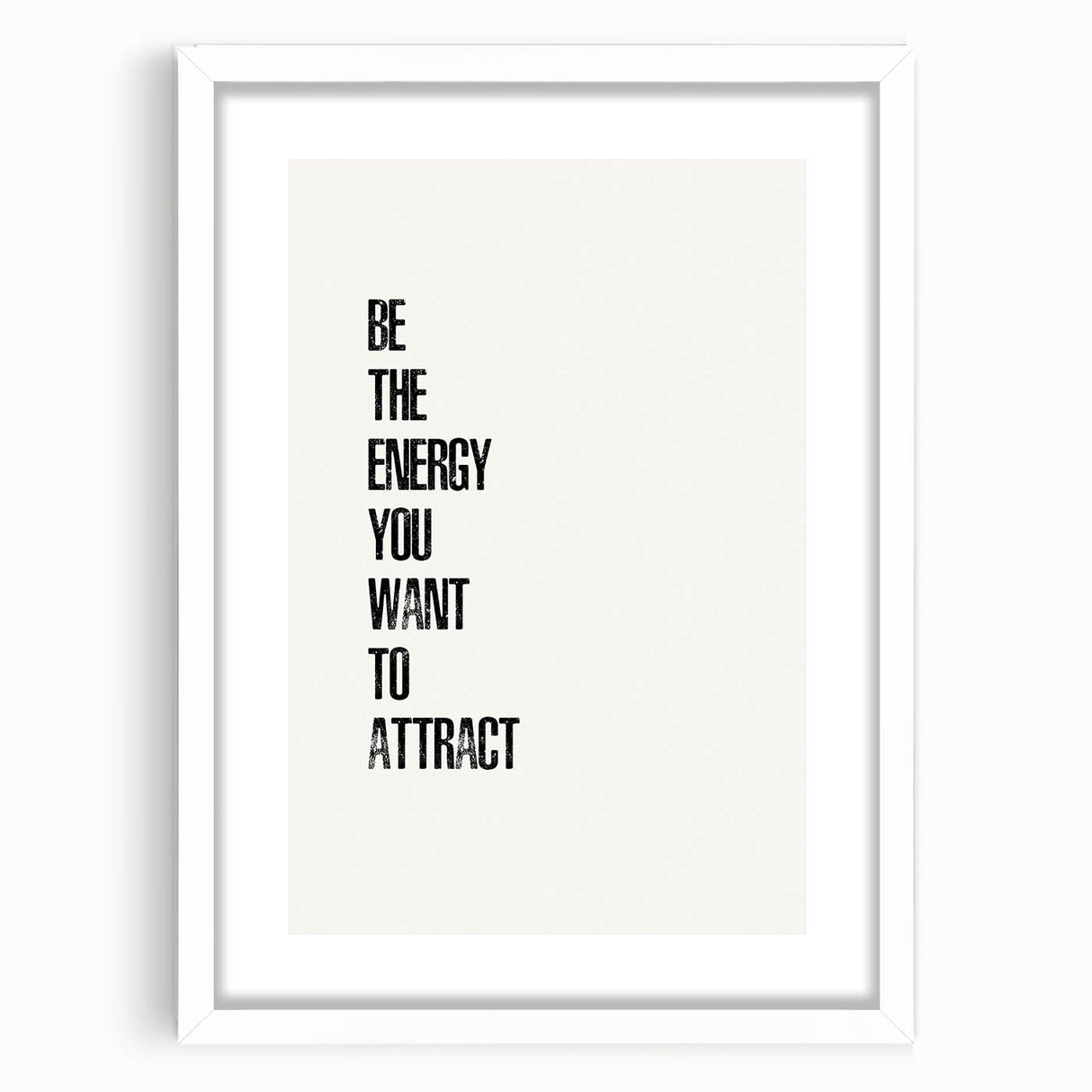 "Electric Wall Art: Motivational 'Be the Energy' Typography Print"