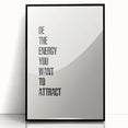"Electric Wall Art: Motivational 'Be the Energy' Typography Print"
