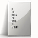 "Electric Wall Art: Motivational 'Be the Energy' Typography Print"