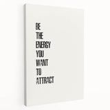 "Electric Wall Art: Motivational 'Be the Energy' Typography Print"