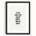 Electric Wall Art: Motivational 'Do Better' Typography for Inspiration