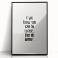 Electric Wall Art: Motivational 'Do Better' Typography for Inspiration