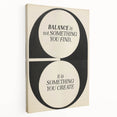 Electric Wall Art: 'Balance is Something You Create' Motivational Print