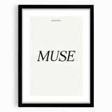 Electric Wall Art: 'Be Your Own Muse' Minimalist Motivational Print