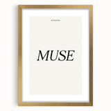 Electric Wall Art: 'Be Your Own Muse' Minimalist Motivational Print
