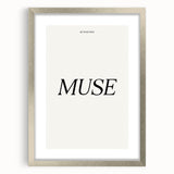 Electric Wall Art: 'Be Your Own Muse' Minimalist Motivational Print