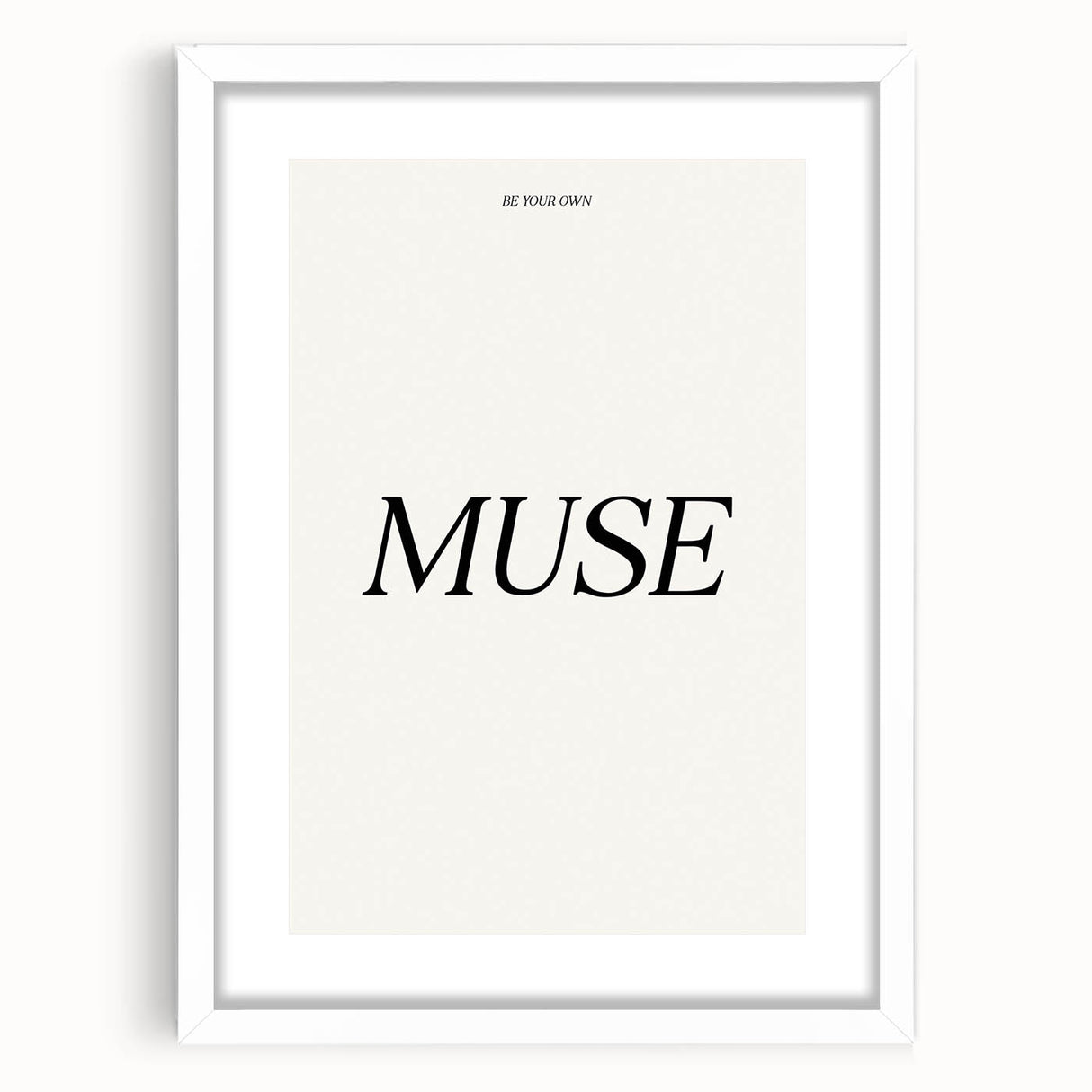 Electric Wall Art: 'Be Your Own Muse' Minimalist Motivational Print