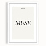 Electric Wall Art: 'Be Your Own Muse' Minimalist Motivational Print
