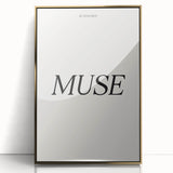 Electric Wall Art: 'Be Your Own Muse' Minimalist Motivational Print