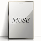 Electric Wall Art: 'Be Your Own Muse' Minimalist Motivational Print