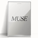 Electric Wall Art: 'Be Your Own Muse' Minimalist Motivational Print