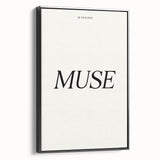 Electric Wall Art: 'Be Your Own Muse' Minimalist Motivational Print