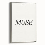 Electric Wall Art: 'Be Your Own Muse' Minimalist Motivational Print