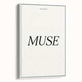 Electric Wall Art: 'Be Your Own Muse' Minimalist Motivational Print