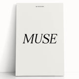 Electric Wall Art: 'Be Your Own Muse' Minimalist Motivational Print