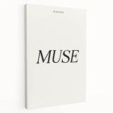 Electric Wall Art: 'Be Your Own Muse' Minimalist Motivational Print