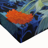 Electric Wall Art: Red-Haired Woman with Flowers Vibrant Art Print