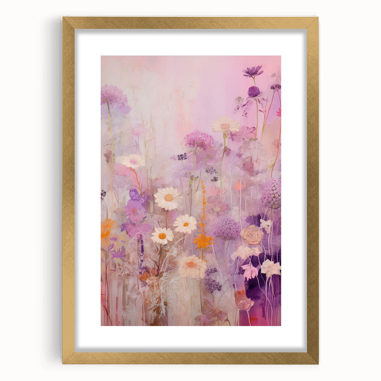 Electric Floral Fantasy Canvas - Abstract Pastel Modern Wall Art Decor