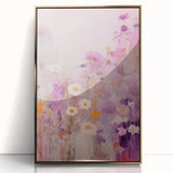 Electric Floral Fantasy Canvas - Abstract Pastel Modern Wall Art Decor