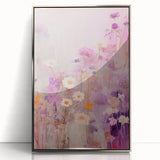 Electric Floral Fantasy Canvas - Abstract Pastel Modern Wall Art Decor