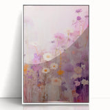 Electric Floral Fantasy Canvas - Abstract Pastel Modern Wall Art Decor