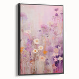 Electric Floral Fantasy Canvas - Abstract Pastel Modern Wall Art Decor