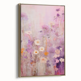 Electric Floral Fantasy Canvas - Abstract Pastel Modern Wall Art Decor