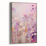 Electric Floral Fantasy Canvas - Abstract Pastel Modern Wall Art Decor