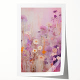 Electric Floral Fantasy Canvas - Abstract Pastel Modern Wall Art Decor
