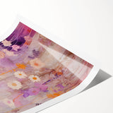 Electric Floral Fantasy Canvas - Abstract Pastel Modern Wall Art Decor